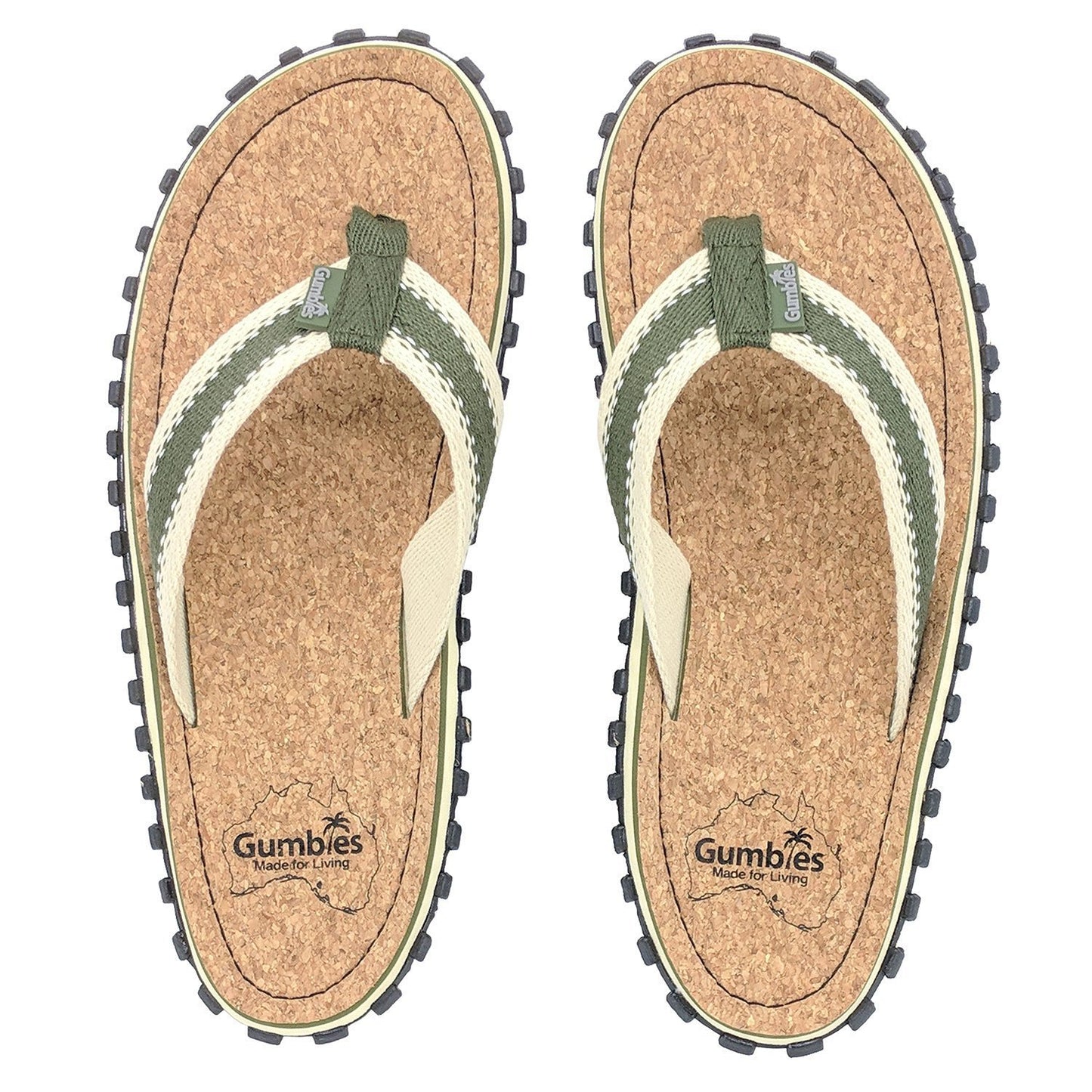 Corker Natural Cork Klip-Klap - Khaki