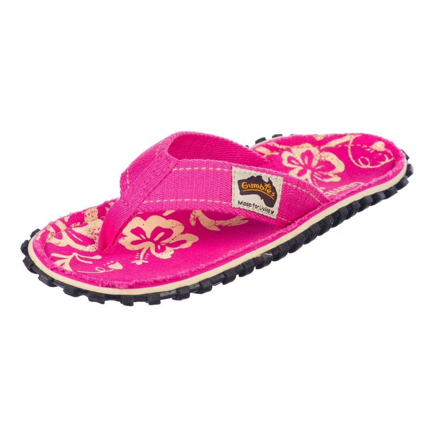 Islander Kanvas Klip-Klap - Pink Hibiscus
