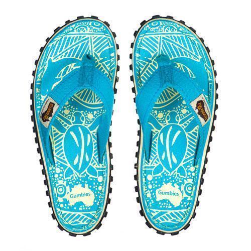 Islander Kanvas Klip-Klap - Turquoise