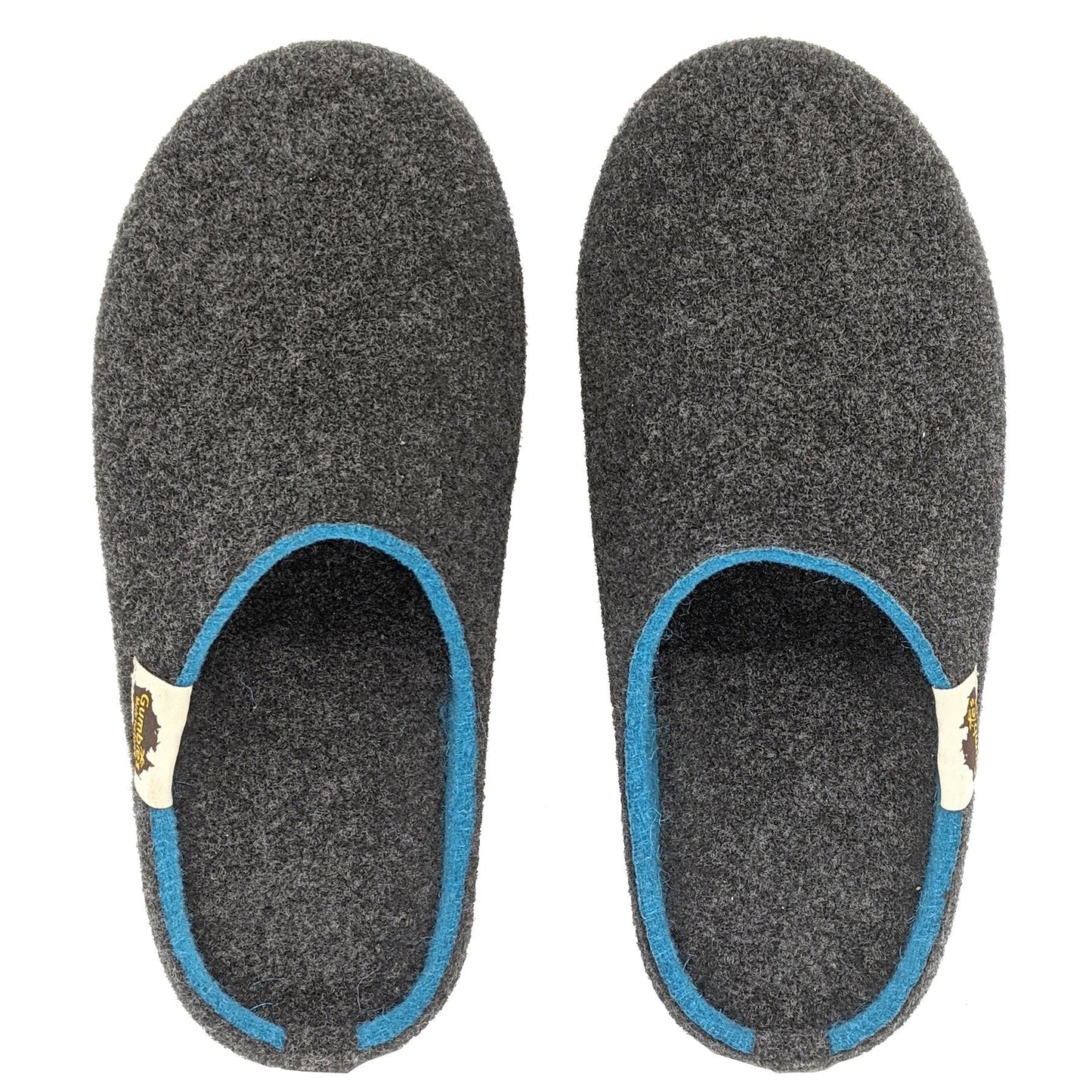 Outback Slipper - Charcoal & Turquoise
