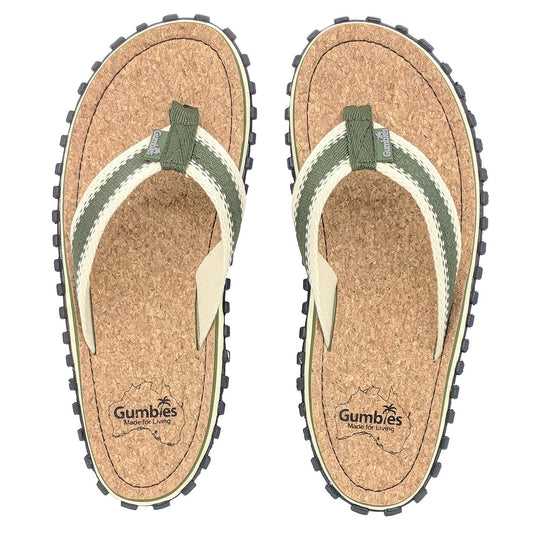 Corker Natural Cork Klip-Klap - Khaki