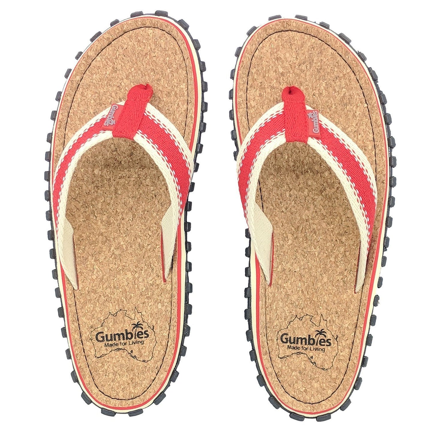 Corker Natural Cork Klip-Klap - Red