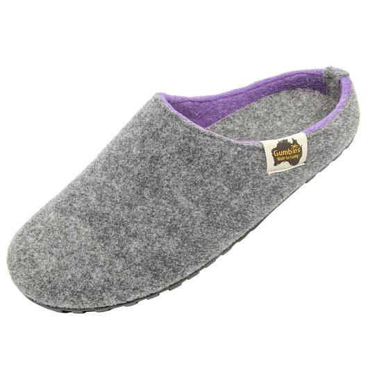 Outback Slipper - Grey & Purple