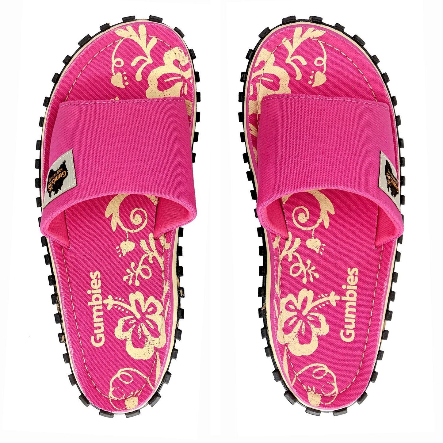 Islander Kanvas Slide - Pink Hibiscus