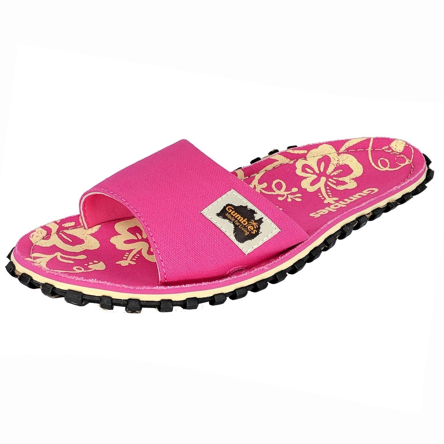Islander Kanvas Slide - Pink Hibiscus