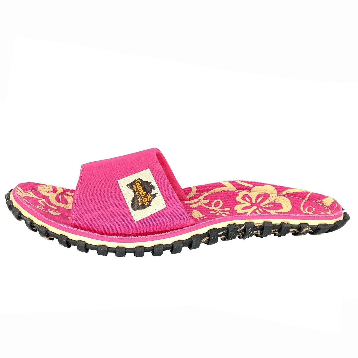 Islander Kanvas Slide - Pink Hibiscus