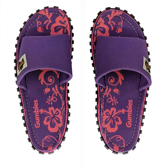Islander Kanvas Slide - Purple Hibiscus
