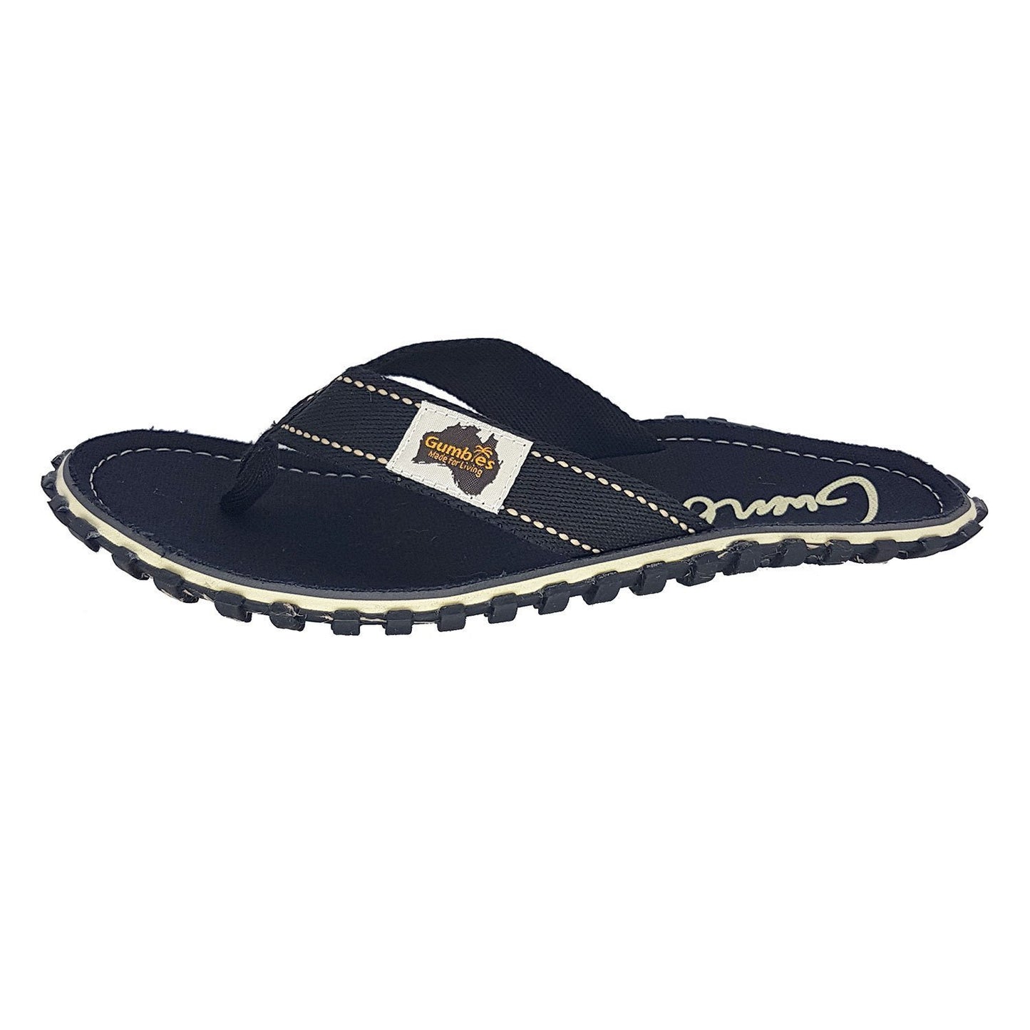 Islander Kanvas Klip-Klap - Black