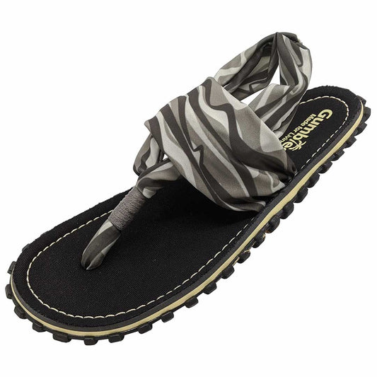 Slingback Kanvas Klip-Klap - Black