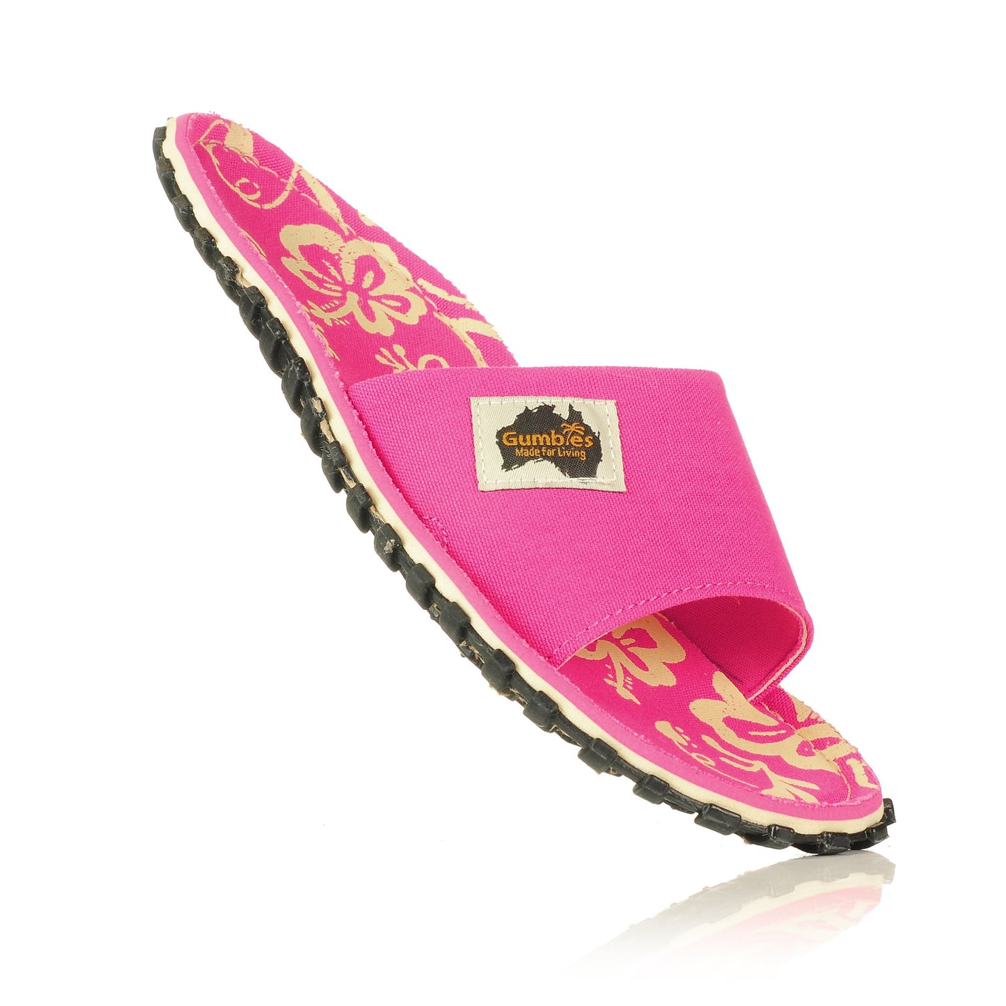 Islander Kanvas Slide - Pink Hibiscus