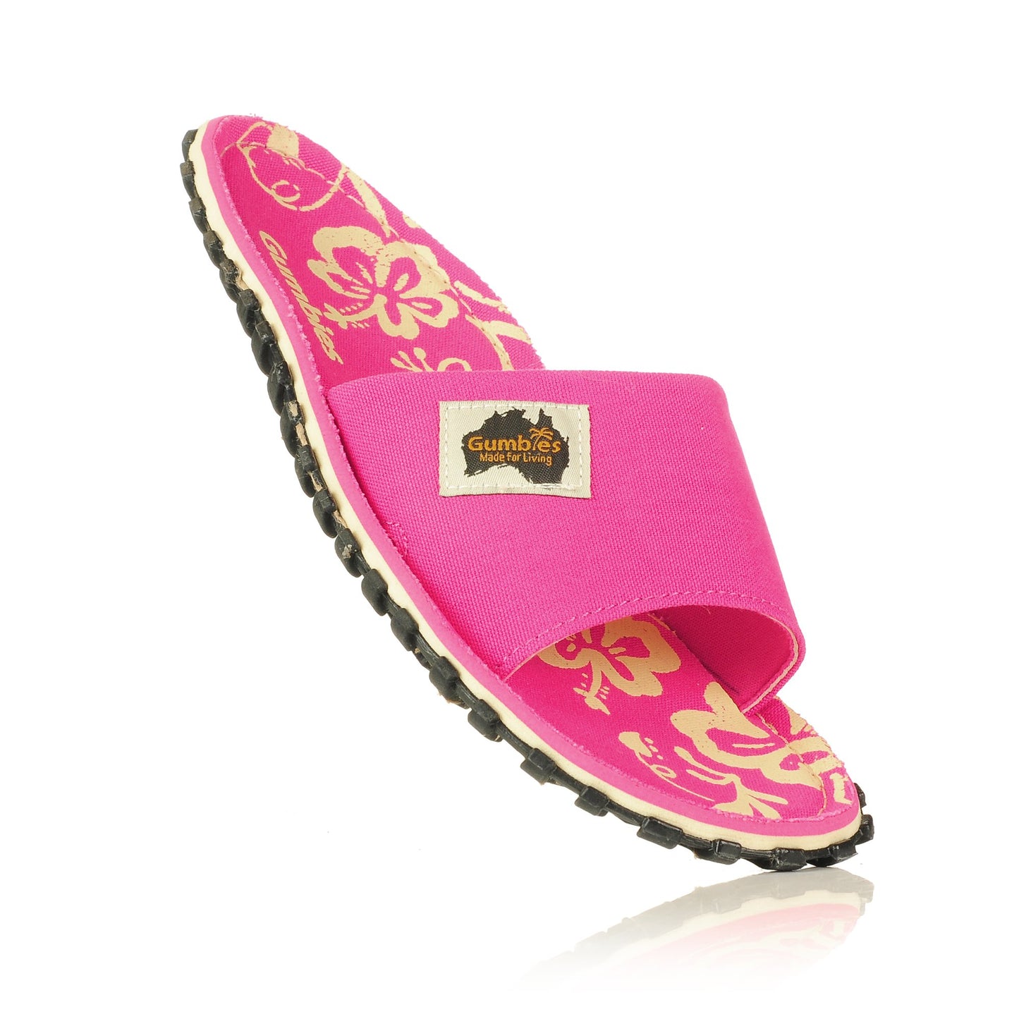 Islander Kanvas Slide - Pink Hibiscus