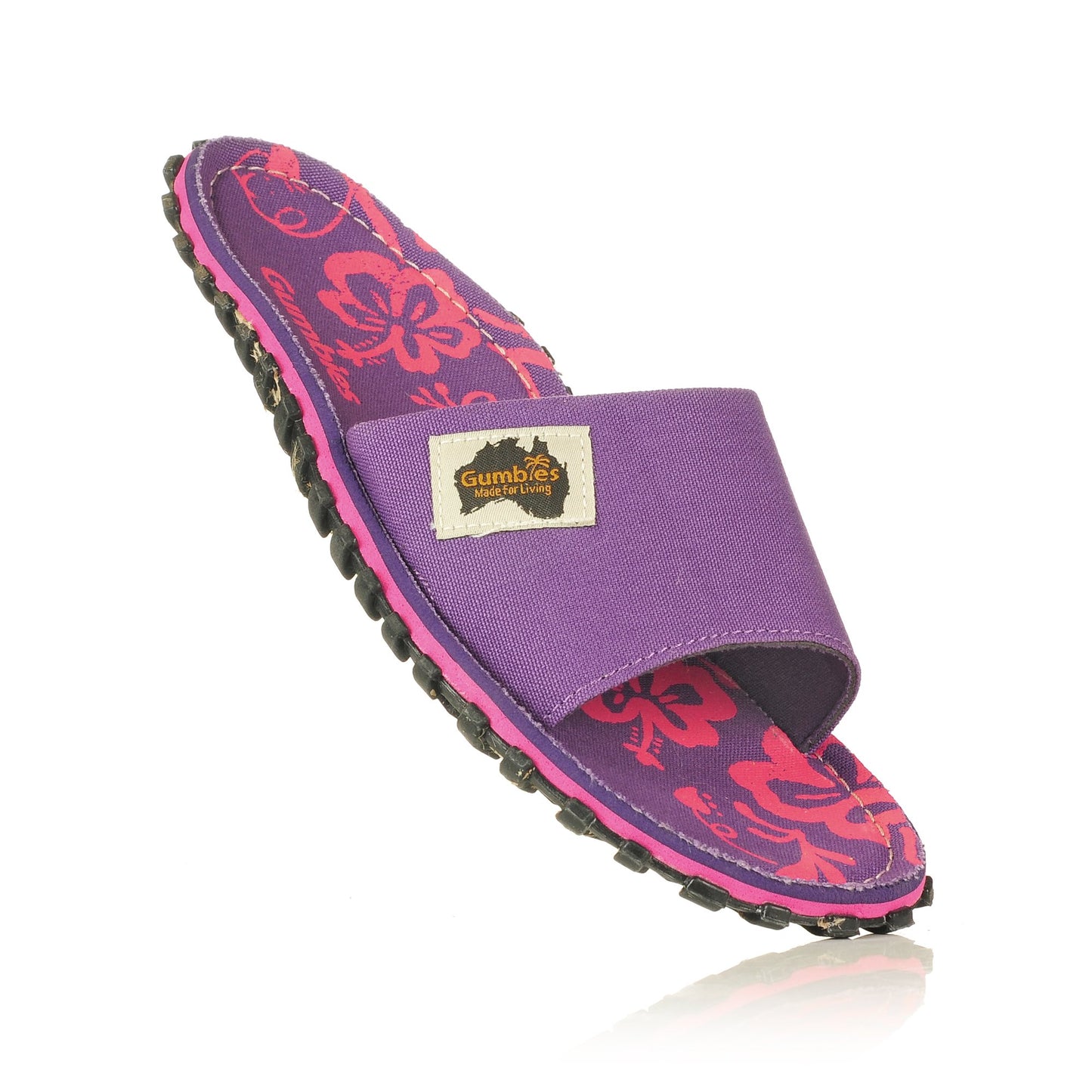 Islander Kanvas Slide - Purple Hibiscus