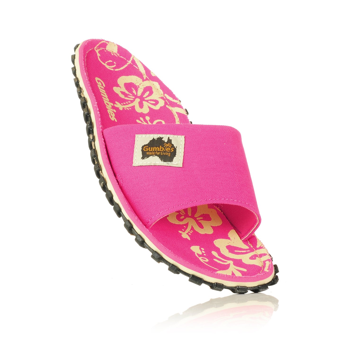 Islander Kanvas Slide - Pink Hibiscus