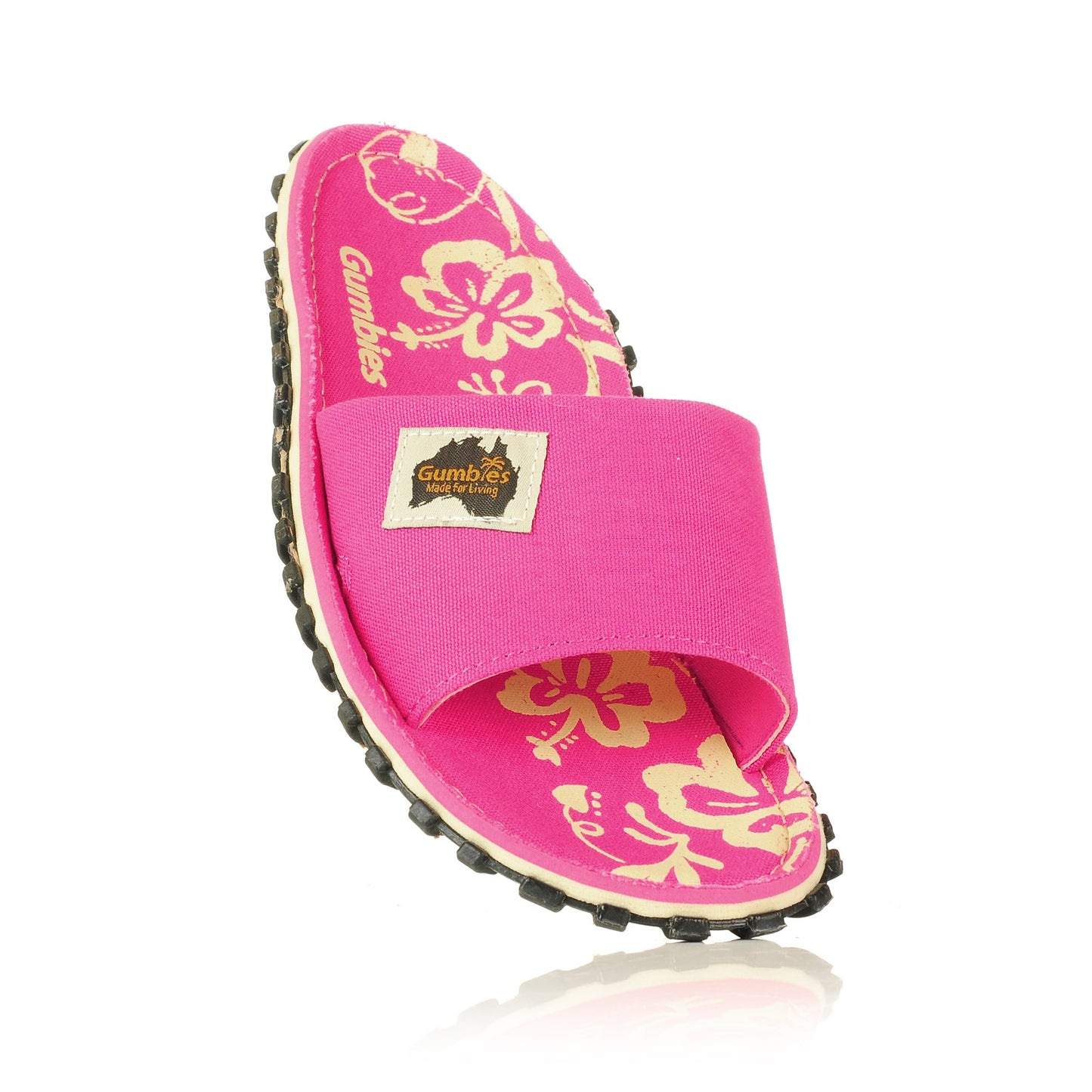 Islander Kanvas Slide - Pink Hibiscus