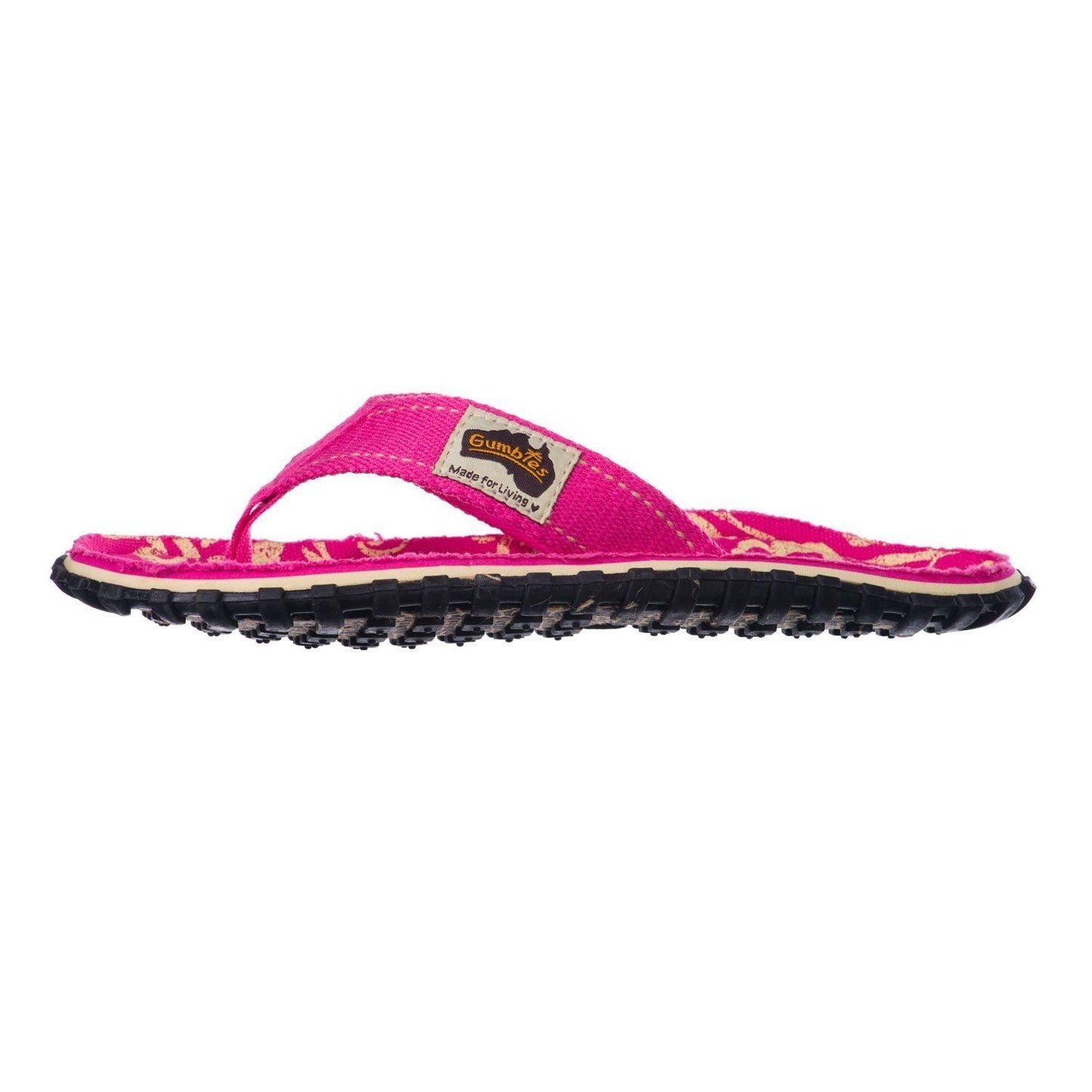 Islander Kanvas Klip-Klap - Pink Hibiscus
