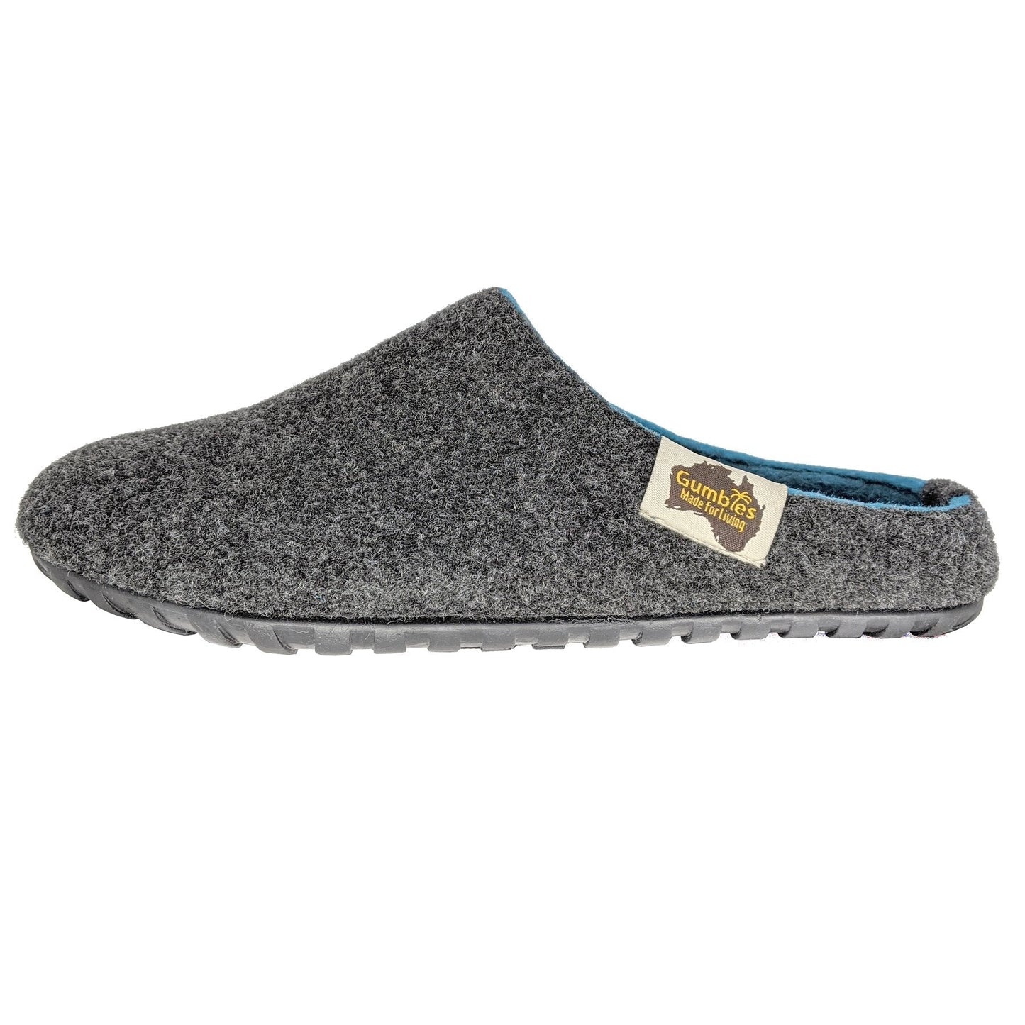 Outback Slipper - Charcoal & Turquoise